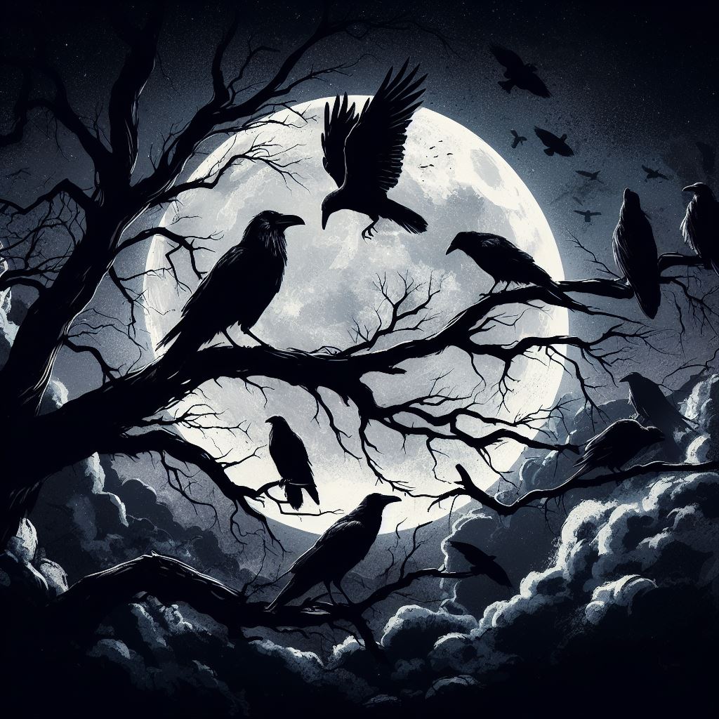 Featured image for an article about seeing 2 3 4 5 ravens spiritual meaning