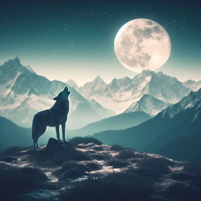 Wolf Howling at the Moon Spiritual Meanings & Symbolism